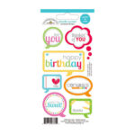 Doodlebug Doodle Quotes TAKE NOTE Stickers 10pc