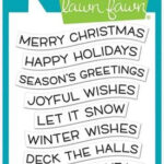 Lawn Fawn WINTER WAVY SAYINGS Clear Stamps 4"X3"