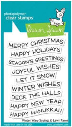 Lawn Fawn WINTER WAVY SAYINGS Clear Stamps 4"X3"