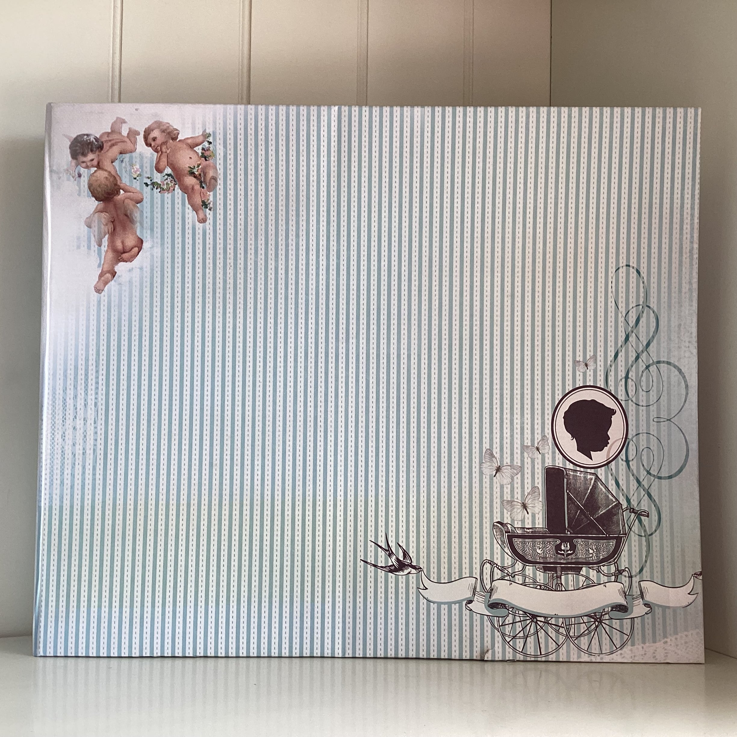 58641946-90D6-473F-AE7D-93C6EC9C175E.jpg Kaisercraft VINTAGE BABY BOY 12”X12” Scrapbook Album - Image 1