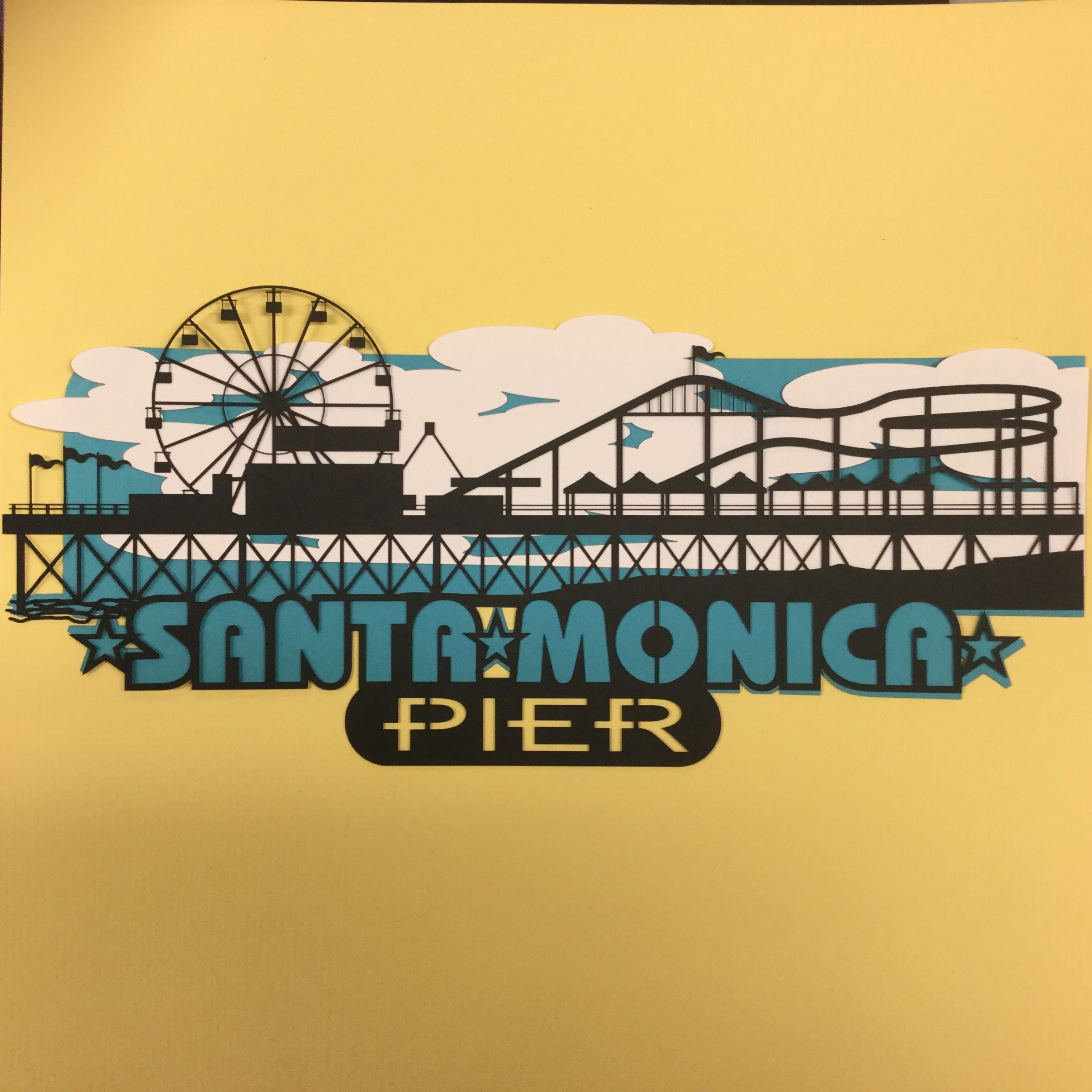 58B868CD-2E04-4234-83C8-738C78026D6D.jpg SANTA MONICA PIER Laser Cut Scrapbook Die Cuts - Image 1