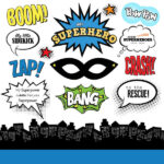 SUPERHERO Sticker 12"X12" Scrapbook Customs