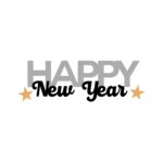HAPPY NEW YEAR Laser Title Cuts 3"X7" 1pc