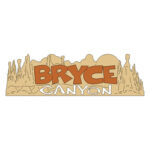 BRYCE CANYON Word & Background Title Travel Laser Cuts 1pc