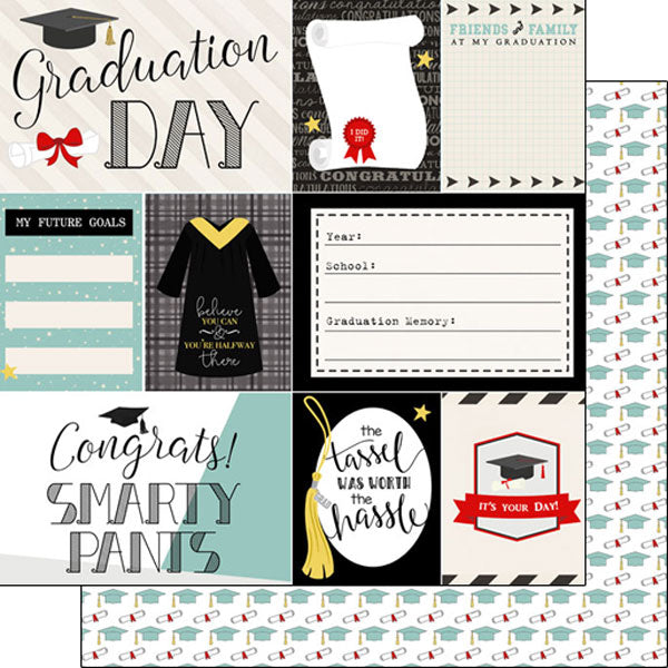 5A542320-B662-477A-9516-589921D06B64.jpg GRADUATION DAY JOURNAL 12"X12" Scrapbook Customs Paper - Image 1