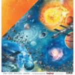 Scrapberry’s Far-Off Worlds Collection SOLAR SYSTEM 12"X12" Paper