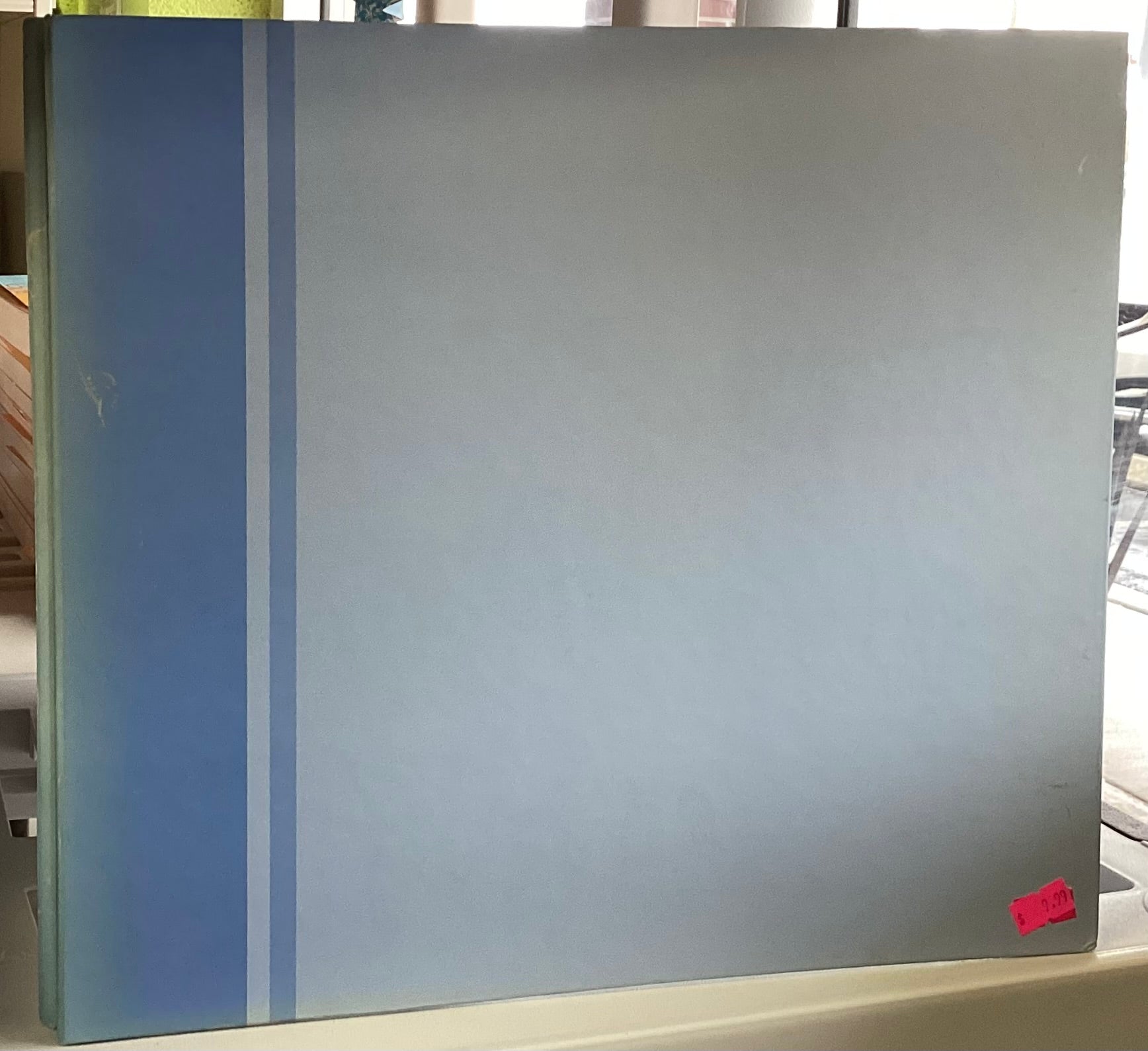 5B22C710-0B77-4FA6-AB34-BD41772DDFE5.jpg Colorbok BLUE ON BLUE STRIPE 12”x12” Postbound Scrapbook Album - Image 1