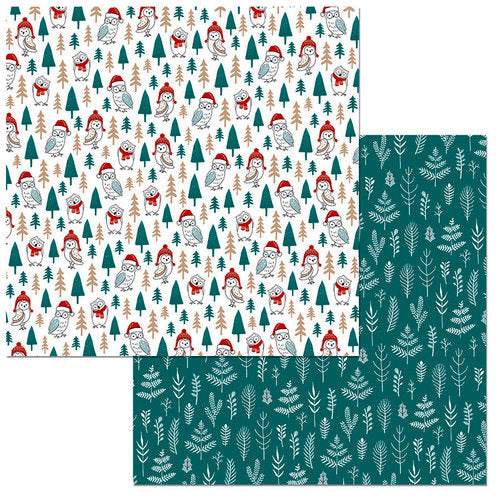 5BBBF9EA-DF50-49EA-BFF6-08C3A5CFC4C3.jpeg Bo Bunny Fa La La HOLIDAY HOOT 12"X12" Cardstock Paper - Image 1