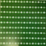 Scrapbook Customs MERRY CHRISTMAS GREEN SNOWFLAKES 12"X12" Scrapbook Paper - Image 3