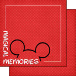 MAGICAL MEMORIES CORNER  DOUBLE SIDED 12"X12" Scrapbook Paper