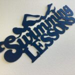 SWIMMING LESSONS Title Laser Scrapbook Die Cut - Image 3