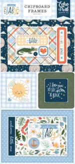 Echo Park 6"x12" WELCOME BABY BOY Chipboard Frames 23pc