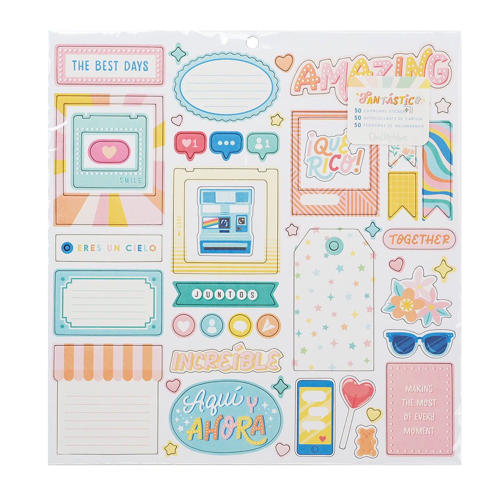 5CABC8C6-0D39-41B9-B02E-23A15754DA8D.jpg Obed Marshall FANTASTICO CHIPBOARD 12"X12" Sticker Sheet - Image 1