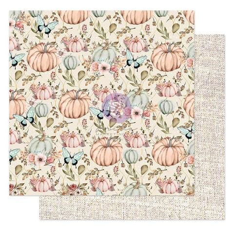 5CBAE709-5A8F-4916-AC2D-199E383DFC04.jpg Prima Golden Hello Pink Autumn HAPPY FALL 12X12 Scrapbook Paper - Image 1