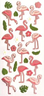 Paper House FLAMINGOS FOIL Stickers 28pc - Image 3