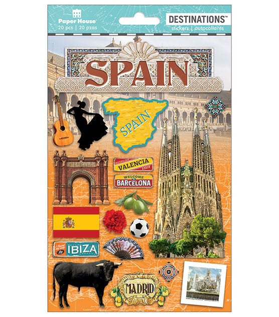 5CBE4B8B-3B25-4C9D-A5F1-7CFED093D85B.jpg Paper House SPAIN 3D Stickers 19pc - Image 1