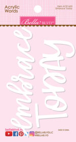 Bella Blvd EMBRACE TODAY Acrylic Word 2"X5”