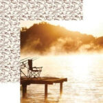 Reminisce Hooked On Fishing FROM THE DOCK 12"X12" Scrapbook Paper