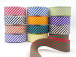 May Arts 1.5” Grosgrain Diagonal STRIPED RIBBON 1 yard - Image 4