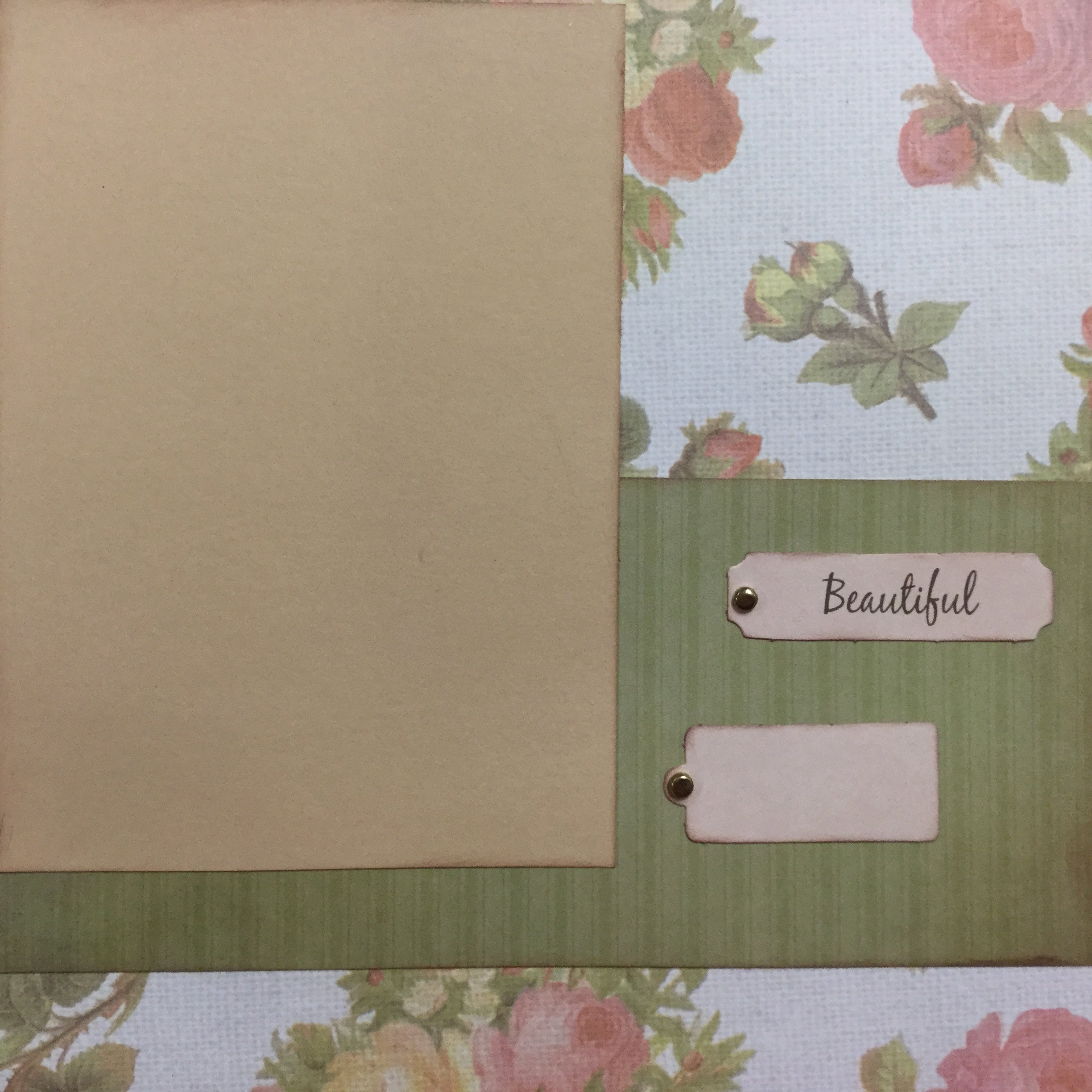 5E3303AF-E76F-4F3A-878B-03B0BE3DE925.jpg Premade Pages $2.00 BEAUTIFUL 8” x 8" Scrapbook Pages - Image 1