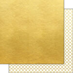 FAUX FOIL QUARTREFOIL 12"X12" Scrapbook Customs Paper
