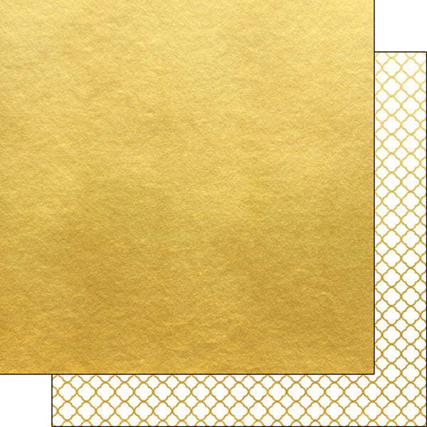 5E6AD5AC-813C-4BD8-908F-C3F6BB74F695.jpg FAUX FOIL QUARTREFOIL 12"X12" Scrapbook Customs Paper - Image 1