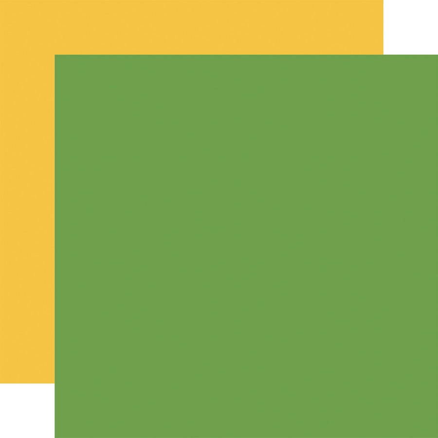 5EA44EFF-4DC3-4C46-B1B9-B8ED965E2C32.jpg Echo Park I Love School GREEN & YELLOW Solids 12"X12" Scrapbook Cardstock - Image 1