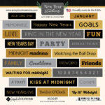 NEW YEAR COUNTDOWN KIT 12X12 Scrapbook Paper Stickers 5pc - Image 6