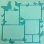 Page Frame BUTTERFLY AQUA 12"x12" Photo Overlay