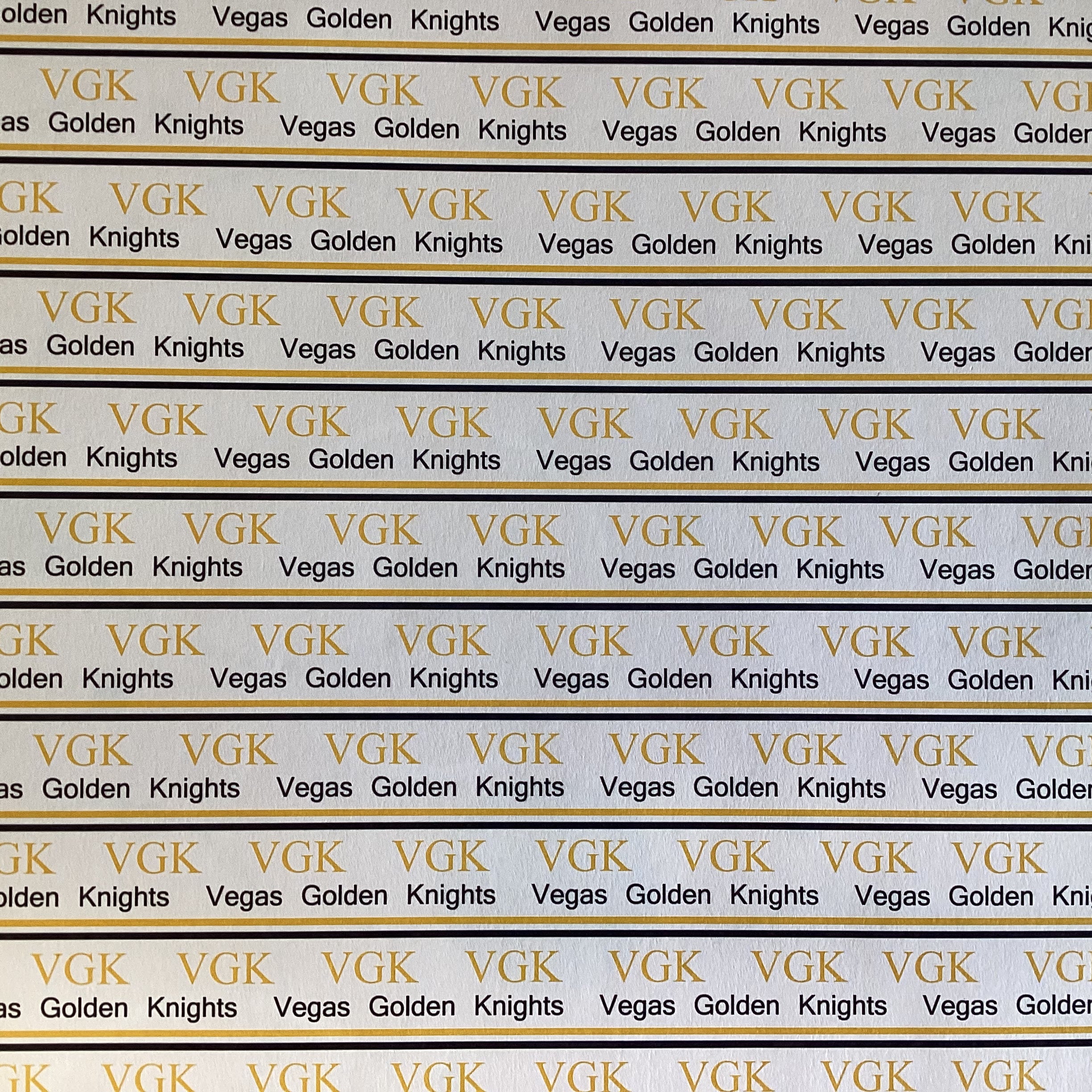 5F62A6B5-5362-43F2-AA7A-08121C5B9496.jpg DS Initial Pride VGK VEGAS GOLDEN KNIGHTS 12"X12" Scrapbook Paper - Image 1