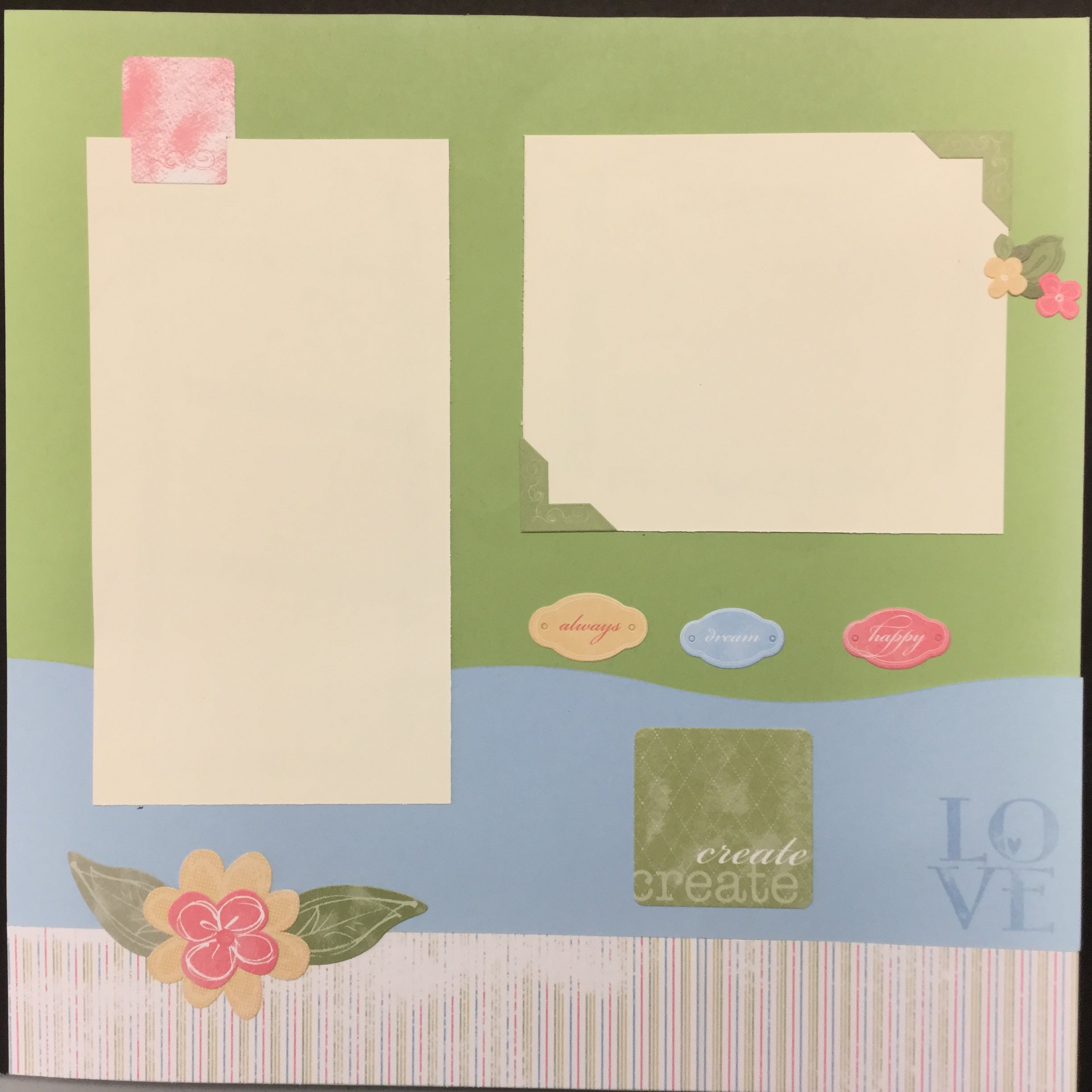 5F6A842B-E362-4236-B1FD-8B8D73B20457.jpg Premade Pages CREATE LOVE (2) 12"X12" Scrapbook Pages - Image 1