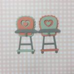 Welcome Baby Girl HIGH CHAIR Custom Scrapbook Die Cut Embellishment