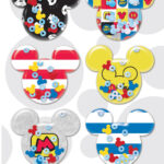 American Crafts Disney MICKEY MOUSE Shaker Stickers 8pc