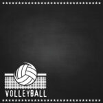 VOLLEYBALL DS CHALKBOARD SPORTS 12x12 Scrapbook Paper - Image 2