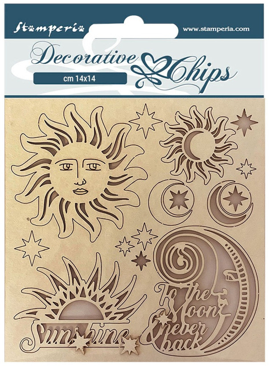 61048CD3-355B-4ED7-9965-961C49B3FF51.jpg Stamperia Decorative Chips SUN & MOON Alchemy 18pc - Image 1