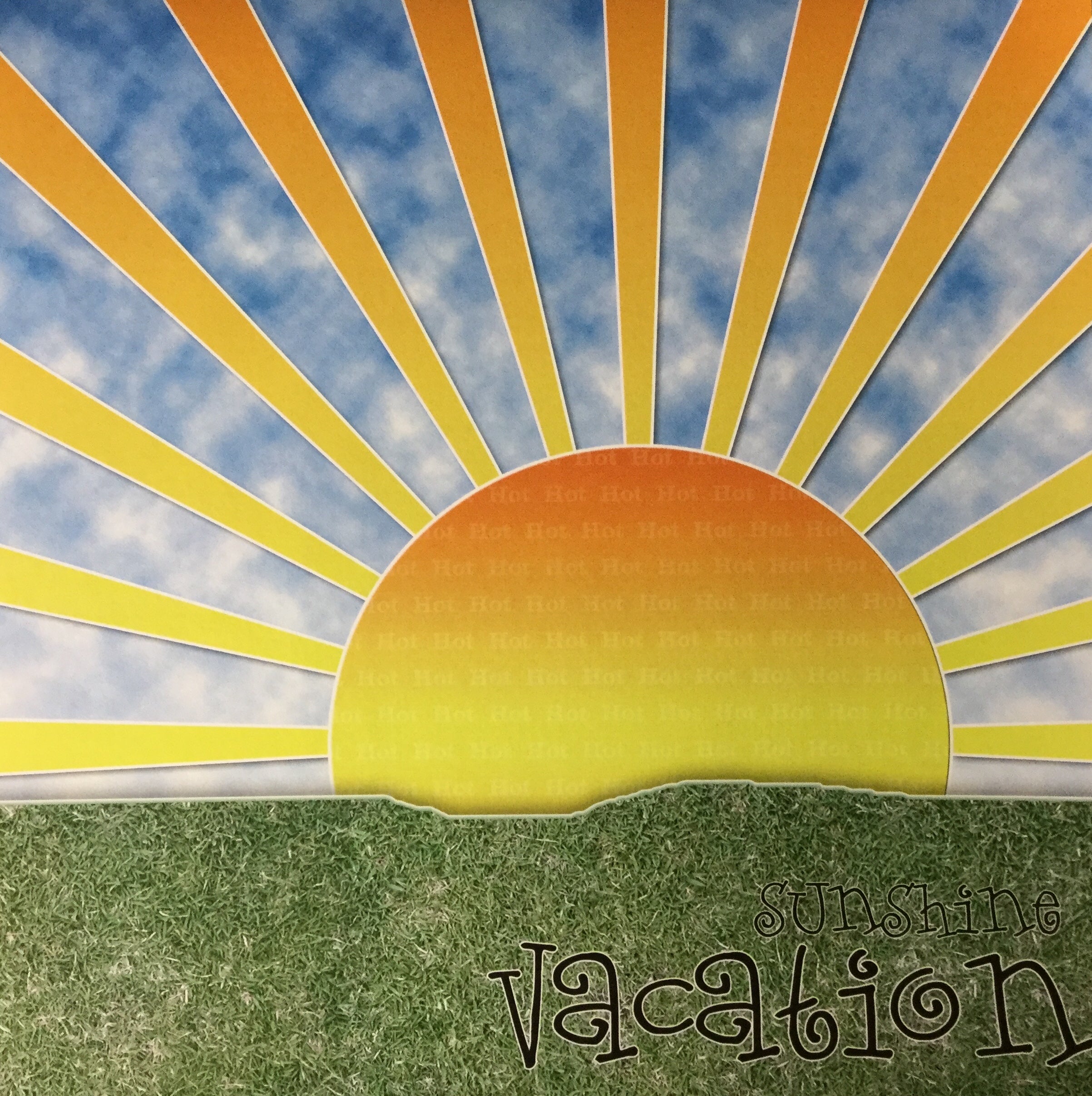 618F8BC7-CCE2-444B-BABD-DBA1DCDF27A0.jpeg Scrapbooks Customs SUNSHINE VACATION 12x12” Custom Scrapbook Paper - Image 1