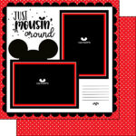 MOUSIN’ AROUND LAYOUT LEFT DS 12"X12" Scrapbook Paper - Image 2