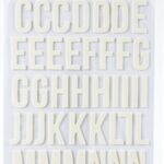 Simple Stories COLOR VIBE WARM WHITE Foam Alpha Letter Stickers