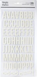 Simple Stories COLOR VIBE WARM WHITE Foam Alpha Letter Stickers