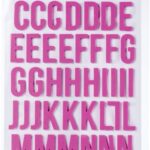 Simple Stories COLOR VIBE PINK Foam Alpha Letter Stickers