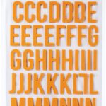 Simple Stories COLOR VIBE ORANGE Foam Alpha Letter Stickers