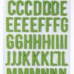Simple Stories COLOR VIBE GREEN Foam Alpha Letter Stickers