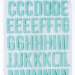 Simple Stories COLOR VIBE ROBIN’S EGG Foam Alpha Letter Stickers