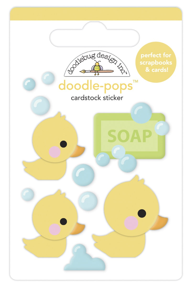 632165MK.jpg Doodlebug Doodle-Pops RUBBER DUCKY 3D Stickers - Image 1