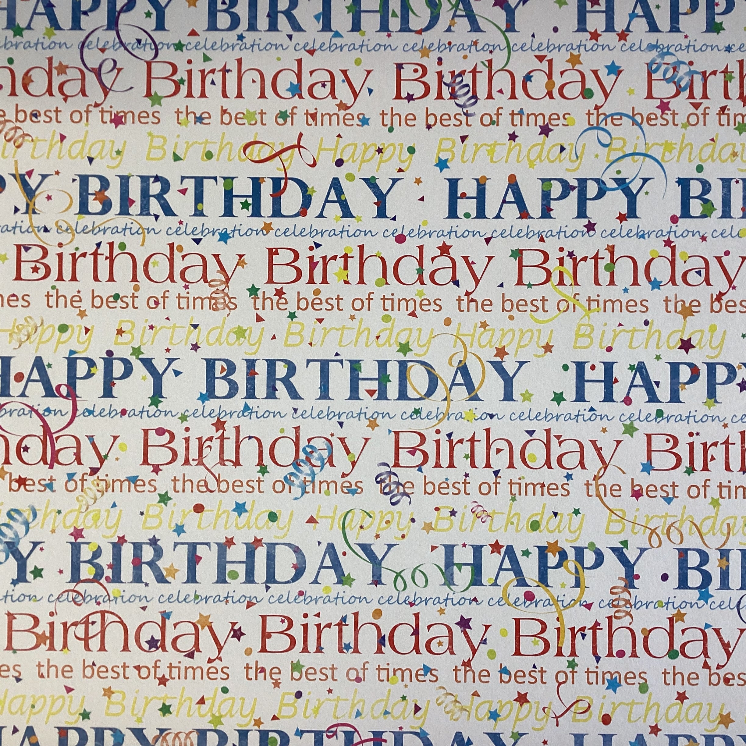 638BC71C-F0EE-4B40-B304-746EB2D9A52B.jpg Birthday Pride HAPPY BIRTHDAY 12"X12" Scrapbook Paper - Image 1
