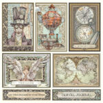 Stamperia SIR VAGABOND Cards SBB750 12"X12" Scrapbook Paper - Image 2