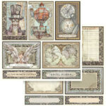 Stamperia SIR VAGABOND Cards SBB750 12"X12" Scrapbook Paper