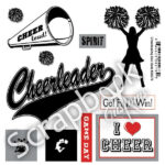 CHEERLEADING Doo Dads Stickers 11pc