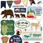 Carta Bella OUTDOOR ADVENTURES Chipboard Phrases 33pc 6”X12”