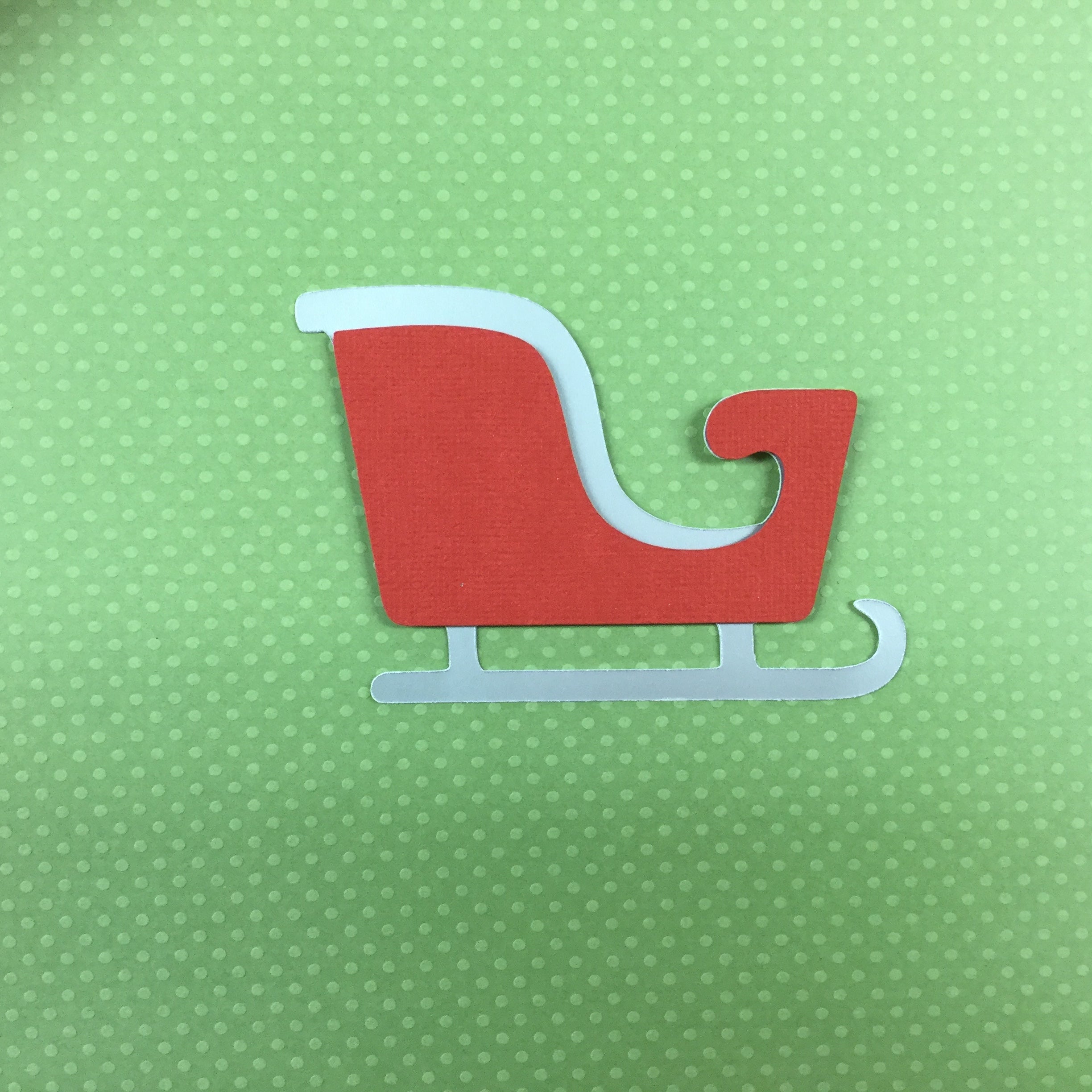 647D21DF-6B63-4D36-8CFB-4B1D5B507AB0.jpg Christmas SLEIGH Custom Scrapbook Die Cuts - Image 1